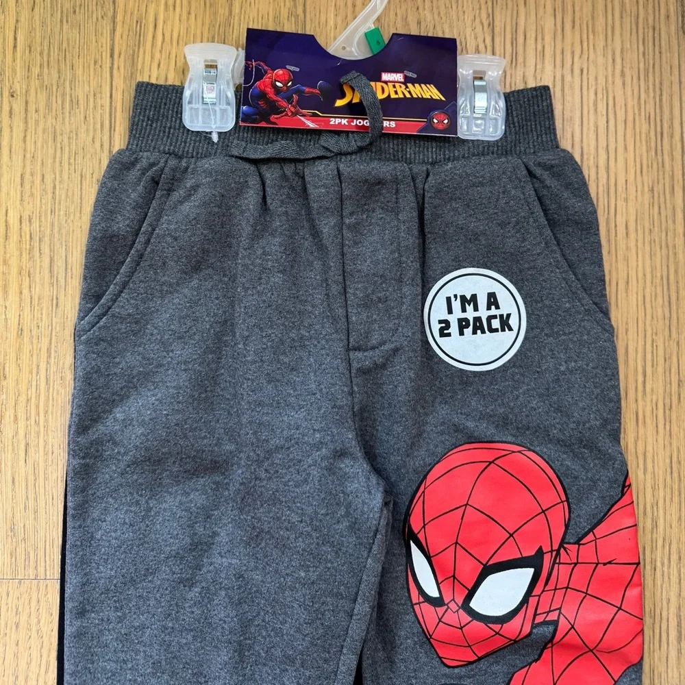 2 Spider-Man Boy's Toddler 2PC Jogger Pants Set NWT - Size 5